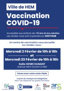 affiche pour la vaccination février 2022